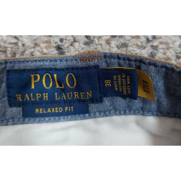 Polo Ralph Lauren Khaki Shorts Men's 38 Relaxed Fit Flat Front - Picture 3 of 6